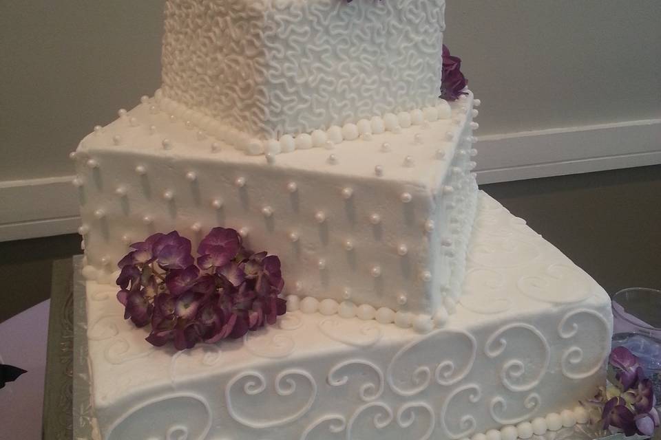 Three tiered cake