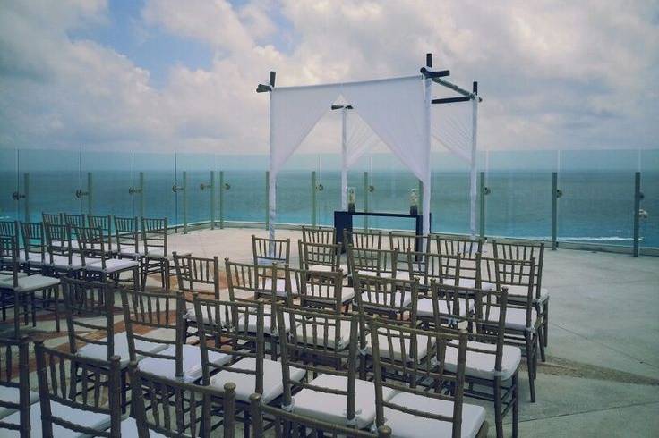 Sun palace rooftop wedding venue, Cancun