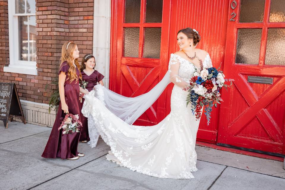 Bride & Flower Girls