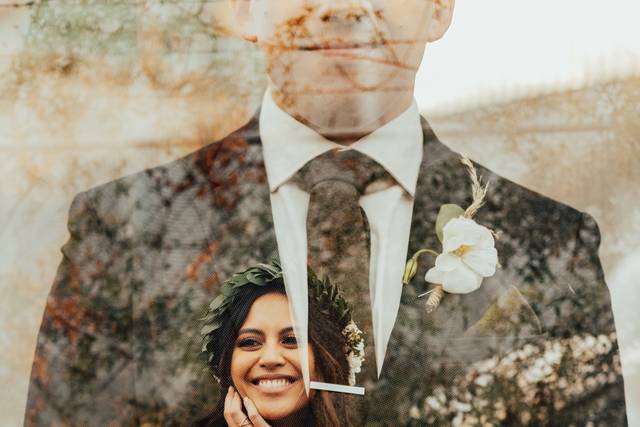 Bride & Groom Double Exposure