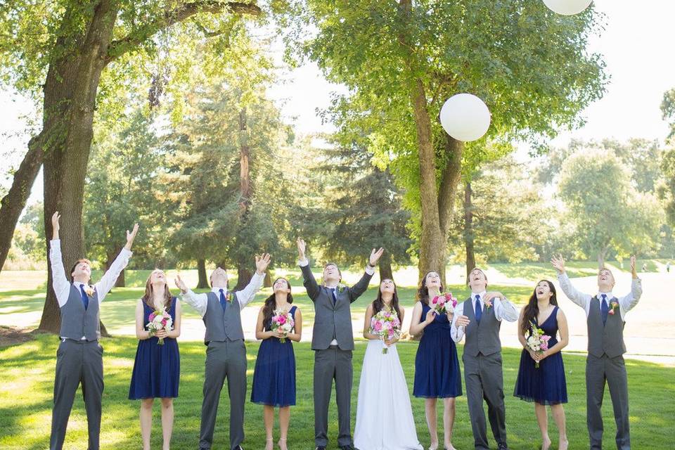 The bridal attendants