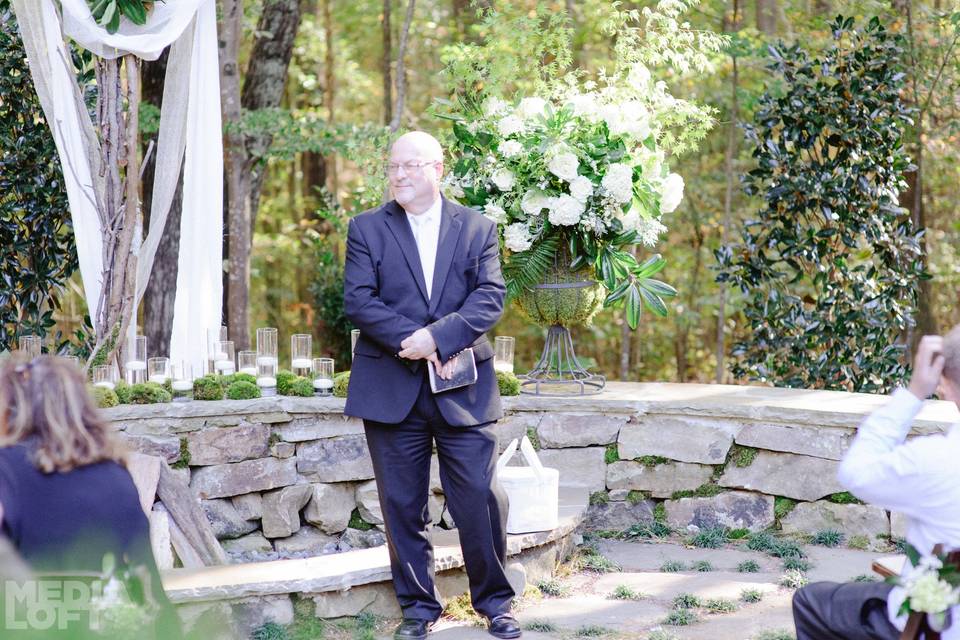 The happy officiant