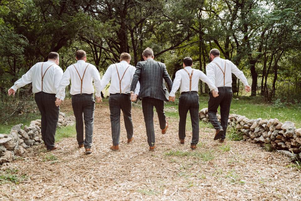 Happy Groomsmen