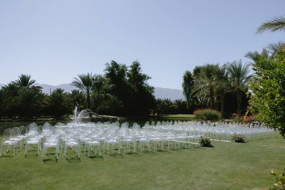 Ceremony by the pond
