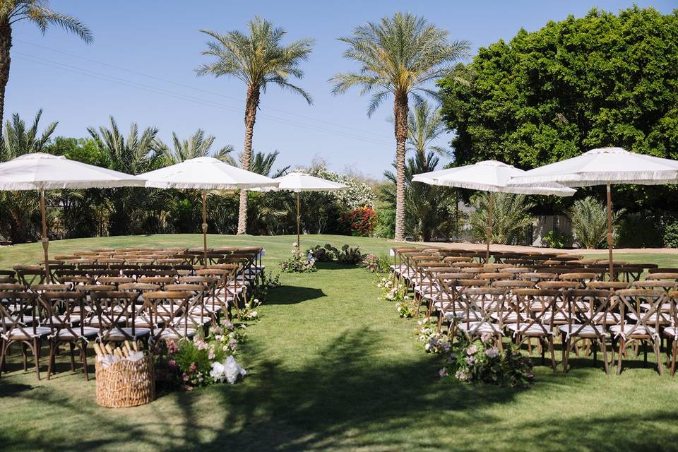 Sunny ceremony site