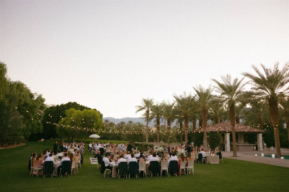 Dinner on the lawn