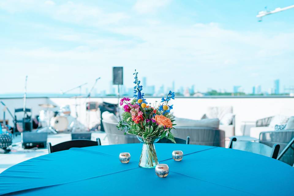 Rooftop Terrace table setup