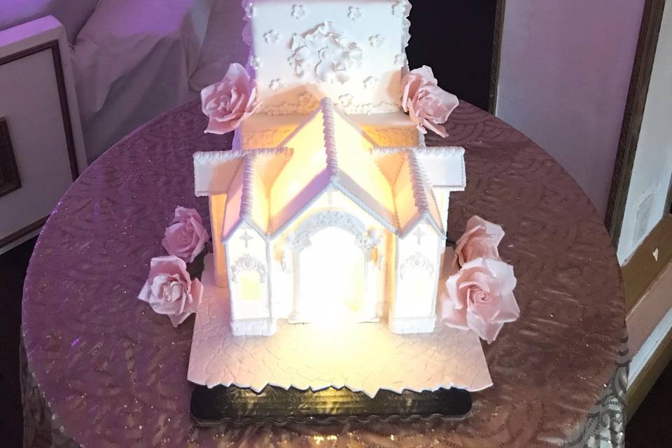 3D church wedding cake