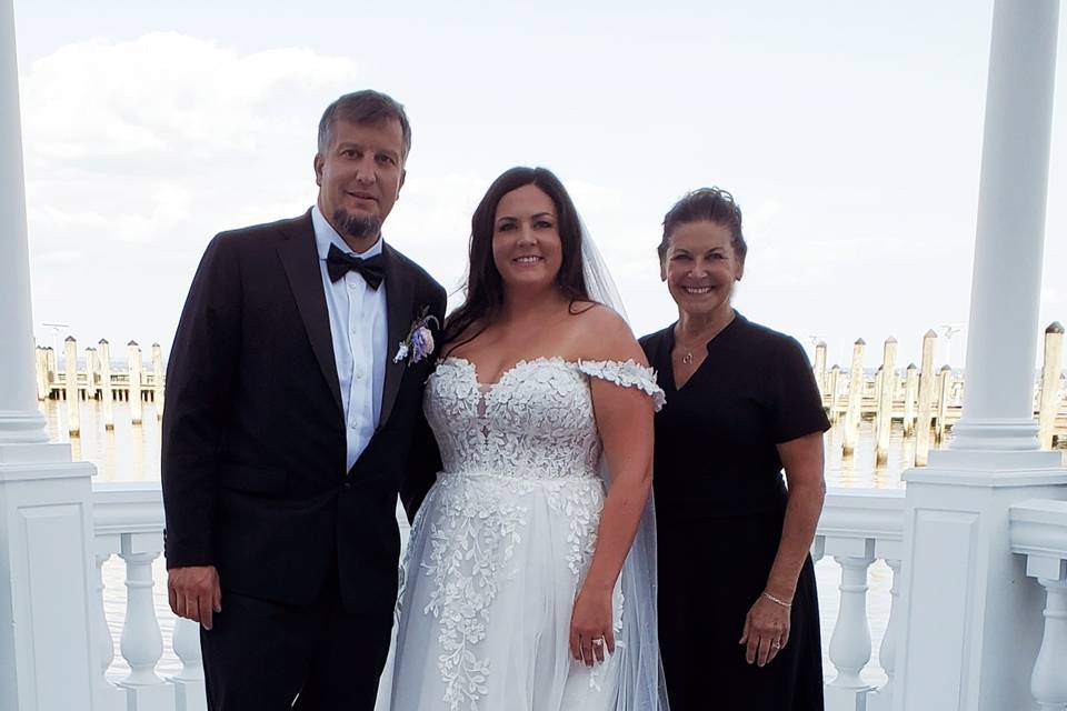 Outdoor wedding on the bay