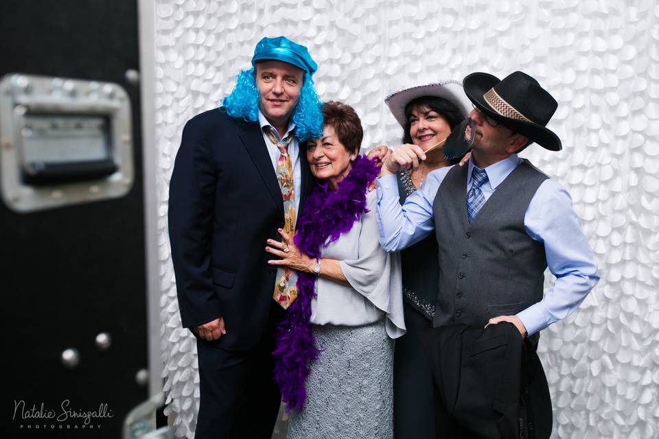 Guests loving the photo booth