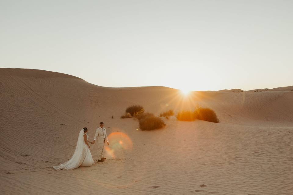 Sand Dunes Wedding in Utah.