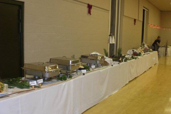 Buffet table