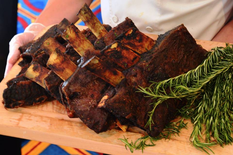Carving Station Entree-Slow Smoked Beef Ribs