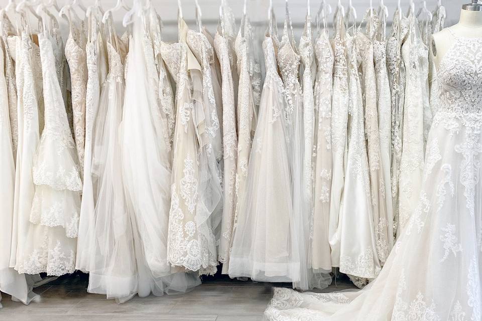 Stock wedding gowns