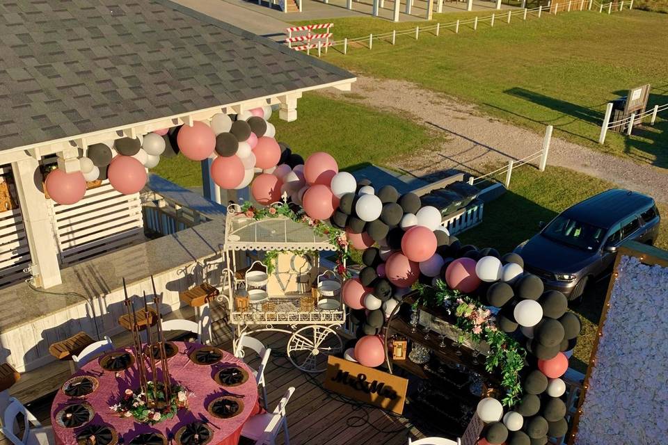 Beach house wedding