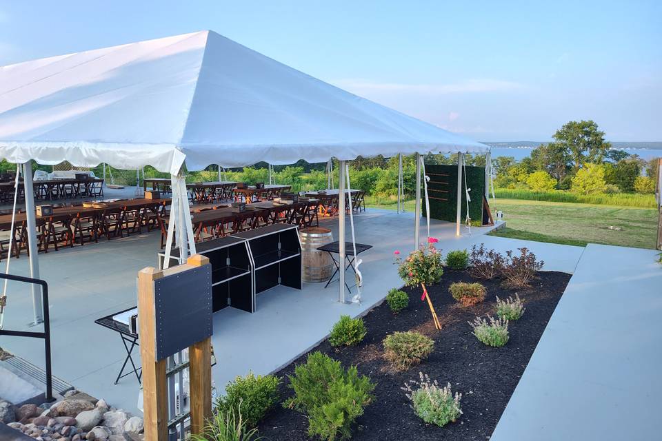 Reception tent