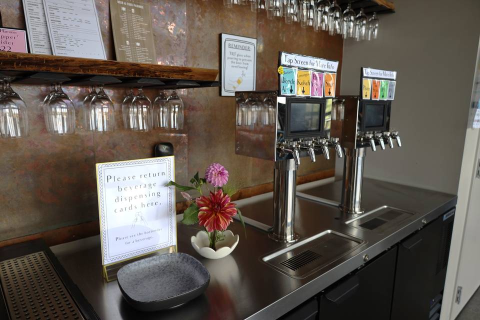 Interactive beer dispensers