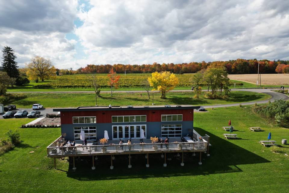 Deck overlooking the lake