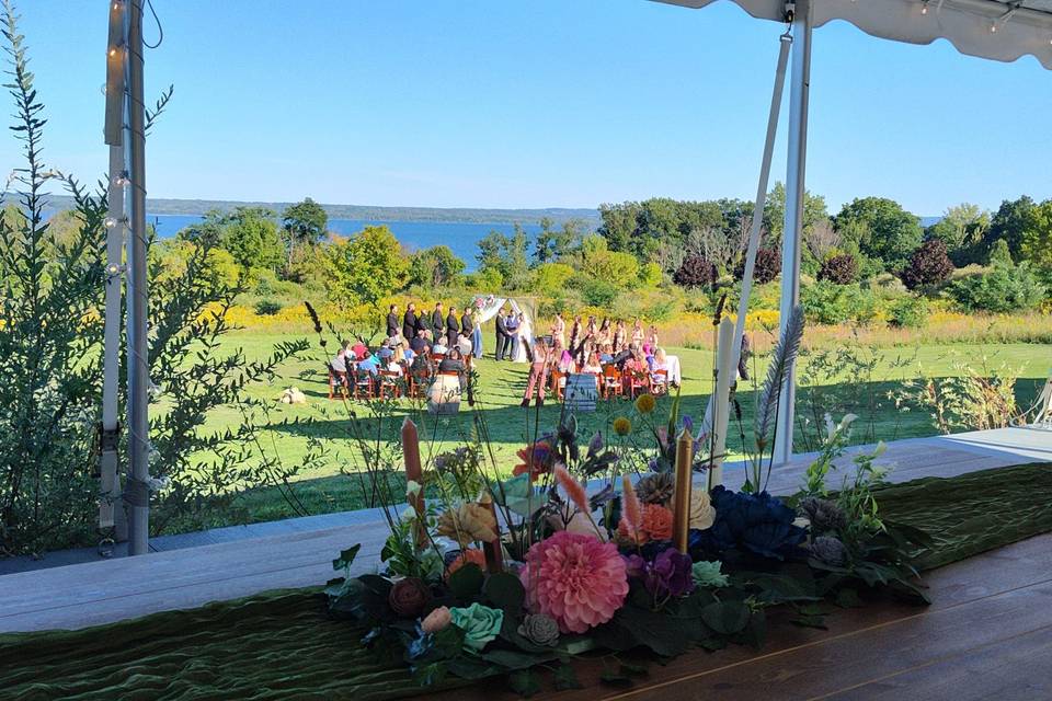 Ceremony from tent