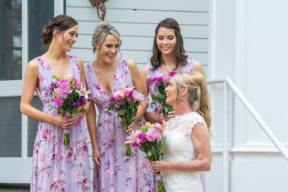 Bride and daughters