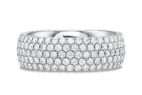 Diana Vincent's Classic Diamond 5 Row Pavé Wedding Band