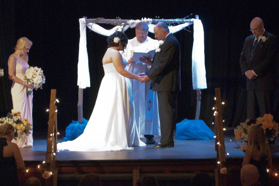 Indoor wedding ceremony