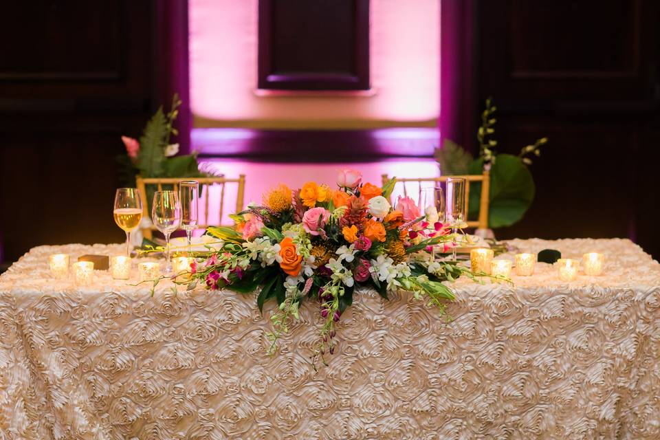 Wedding reception decor