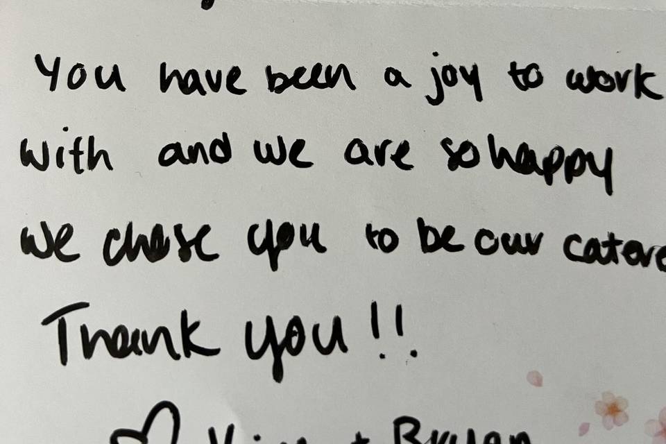 Thank You Note From a Happy Co
