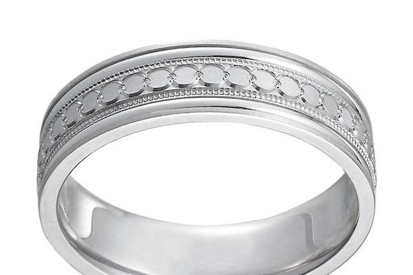 Silver thick wedding ring