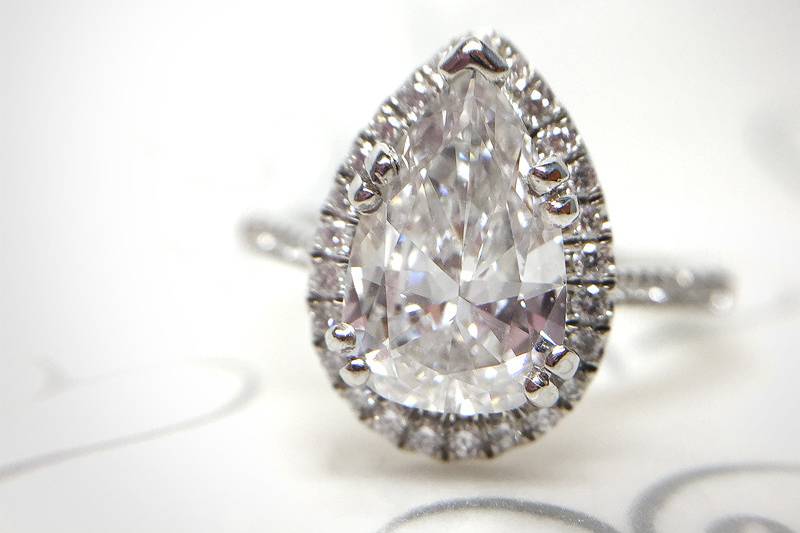 Pear shaped ring