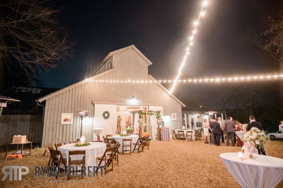 Outdoor barn reception