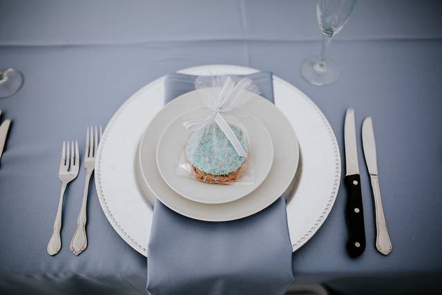 Blue table cloths