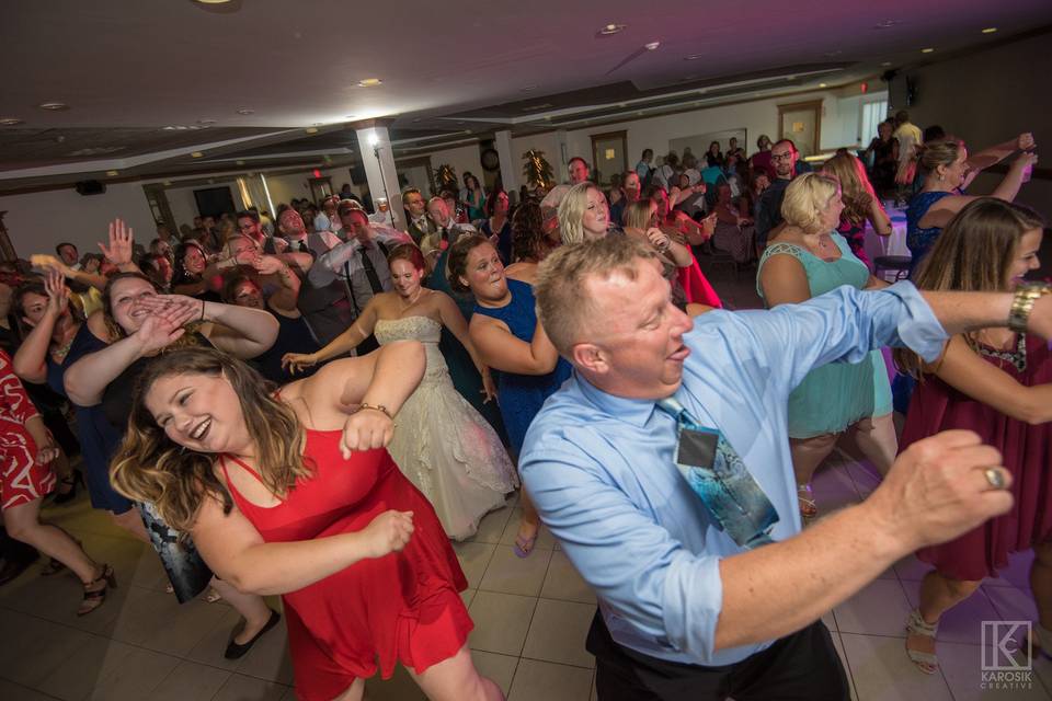 Guests dancing