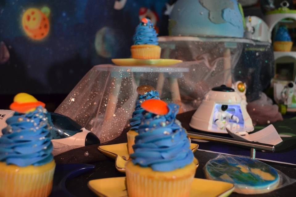 Outer Space Themed Cupcakes