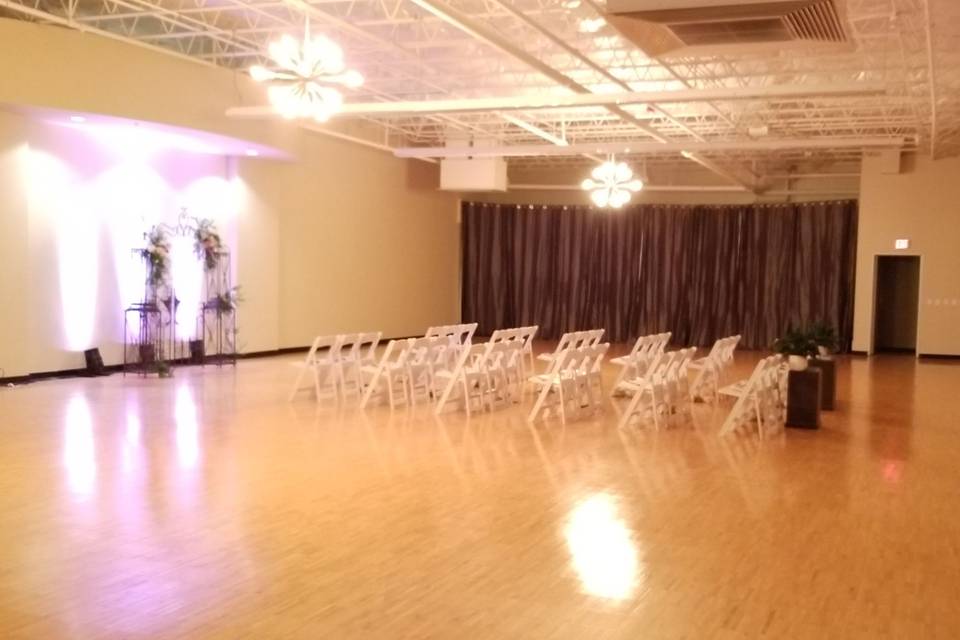 Wedding ceremony setup