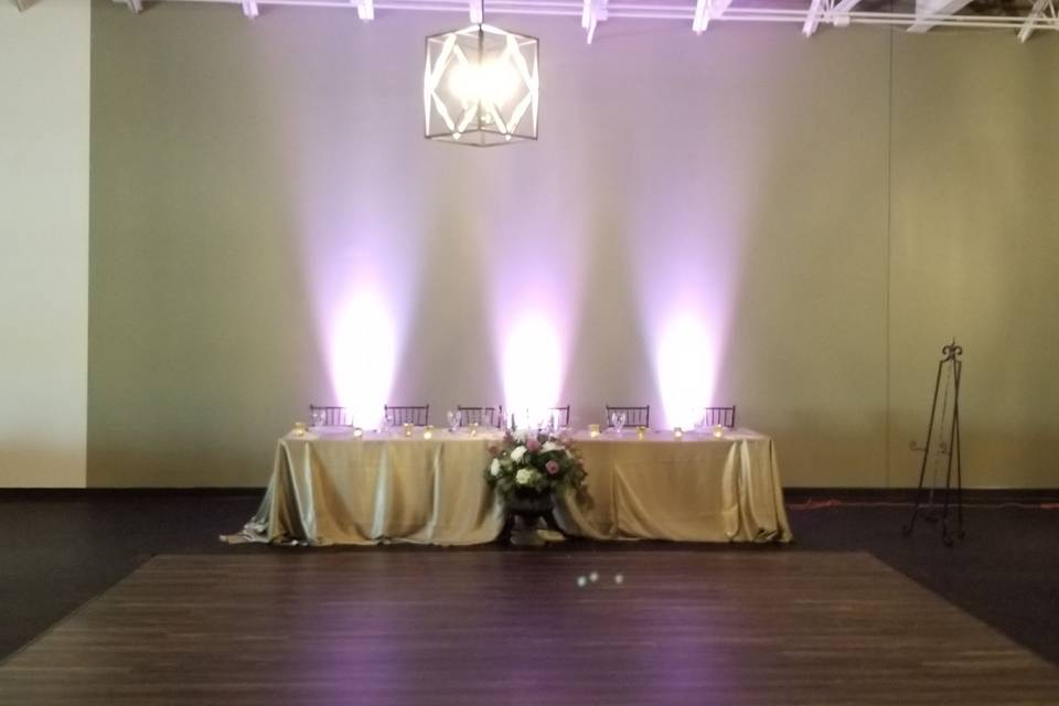 Reception uplighting