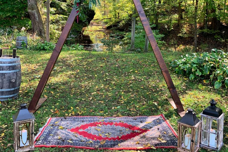 Quiet ceremony setting