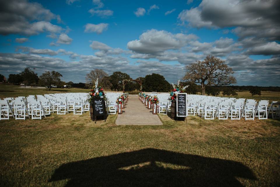 The ceremony space