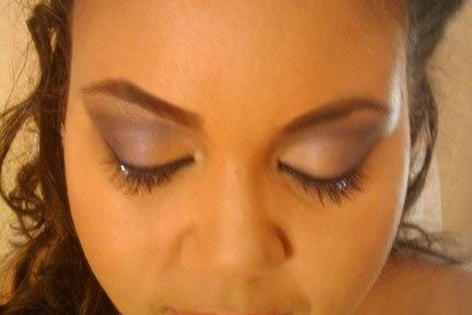 Makeup and lashes w/ Swarovski Crystals