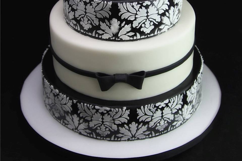 Black and white cake