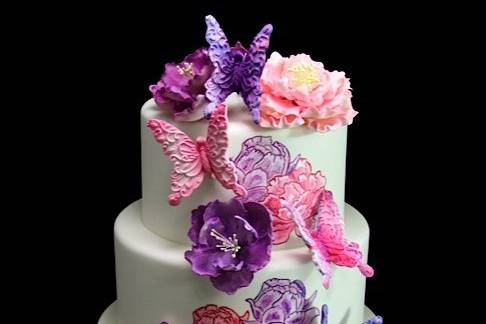 Butterfly Bakeshop wedding cake
