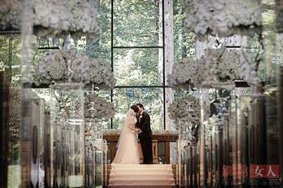 Ceremonial wedding kiss
