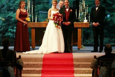 Indoor wedding ceremony