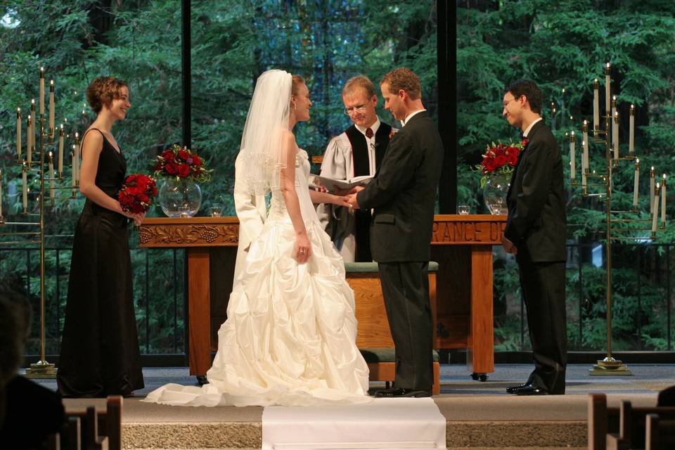 Indoor wedding ceremony