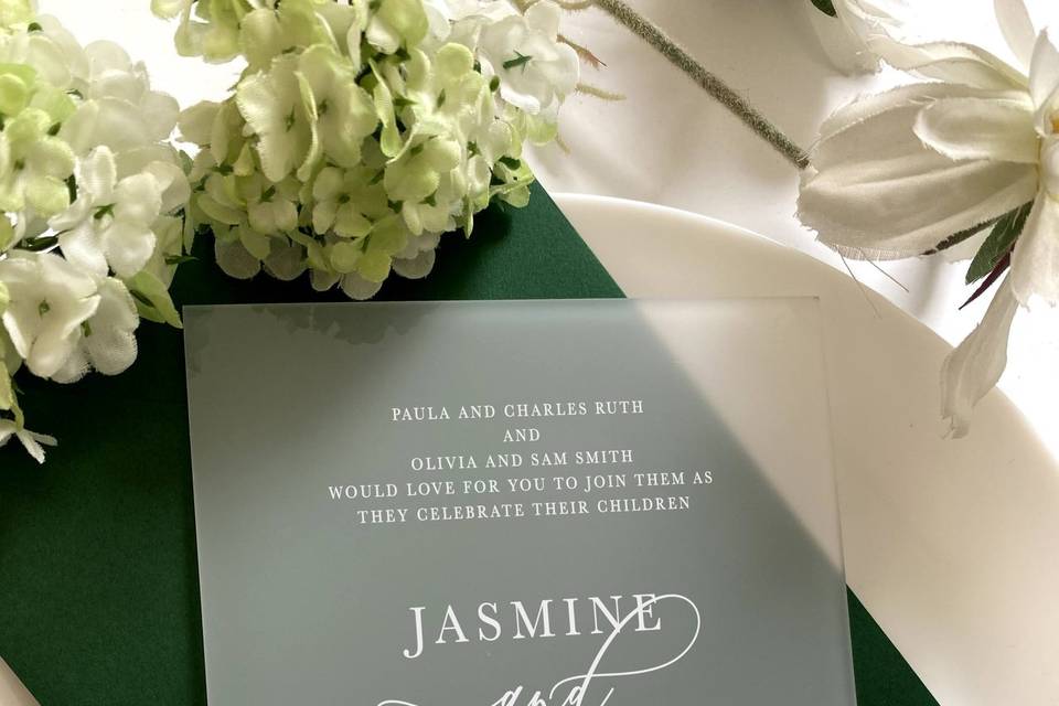 Frosted Acrylic Invitations