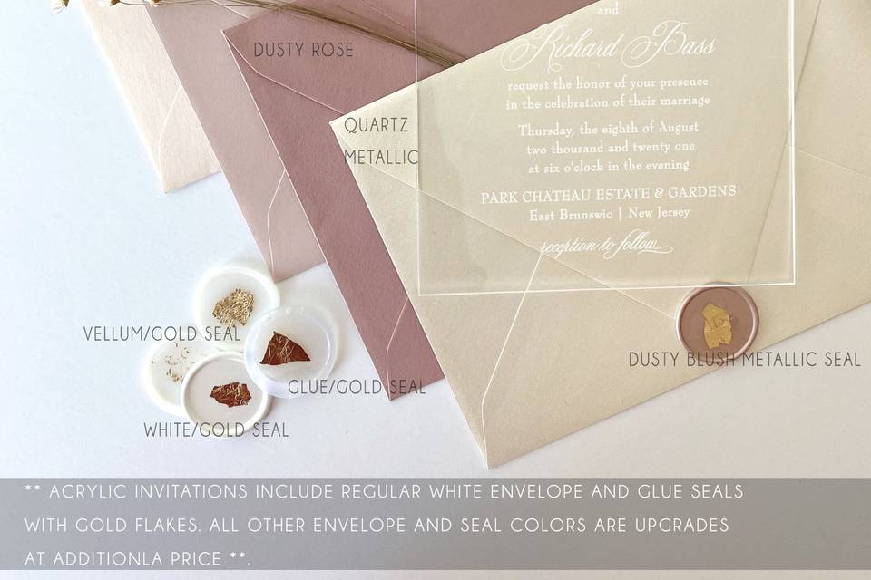 Clear Acrylic Invitations