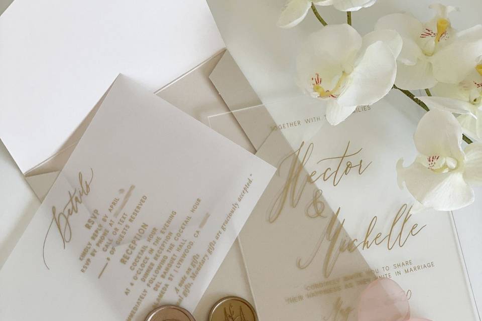 Clear Acrylic Invitations