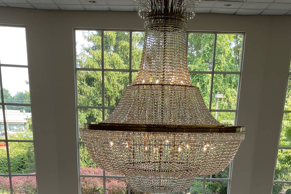 Chandelier and Sitting Area