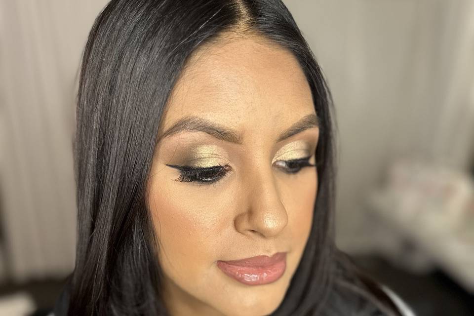 Bold bridal glam