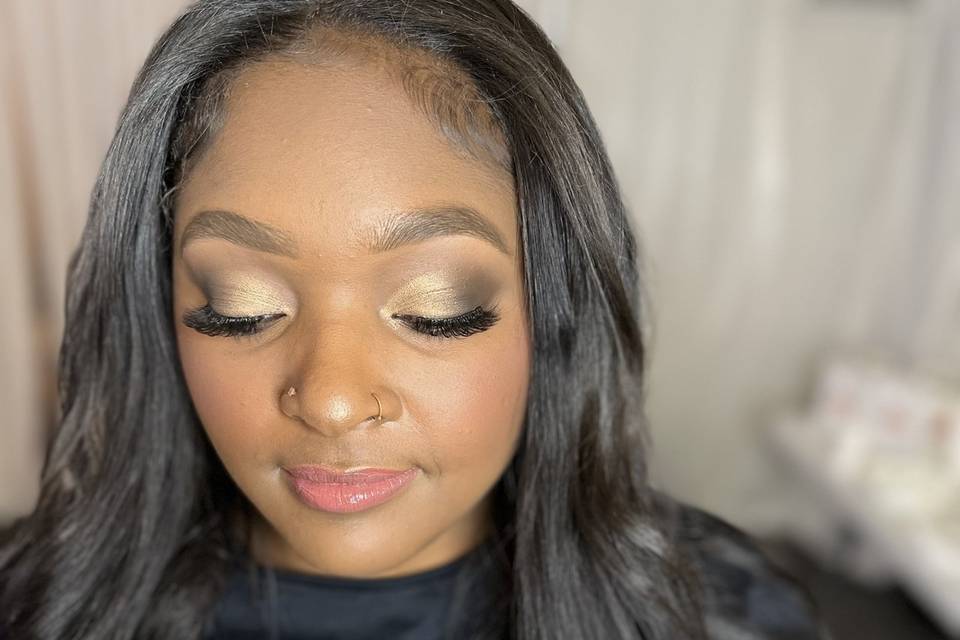 Bold bridal glam